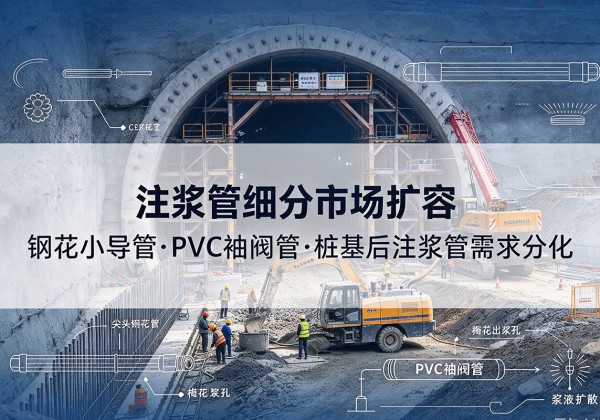 竹溪注浆管细分市场扩容，隧道钢花小导管、PVC 袖阀管、桩基后注浆管需求分化